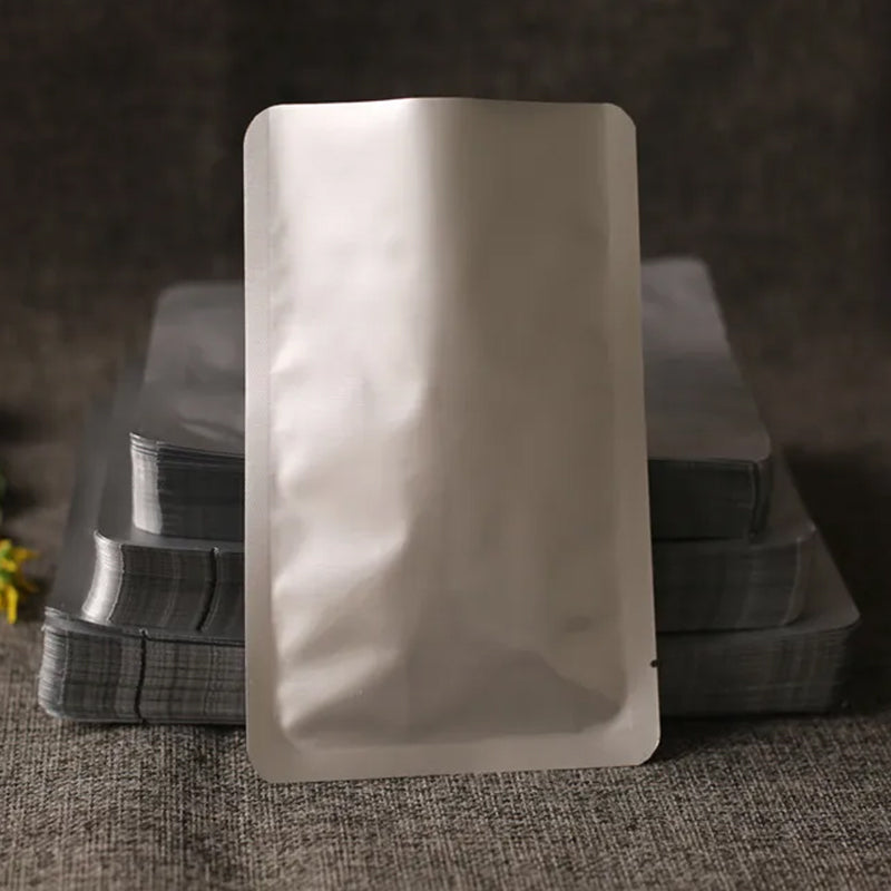 100/50pcs Thickened Aluminum Foil Bag Light-blocking Vacuum Food-grade Packaging Bag Pure Aluminum Plated Aluminum