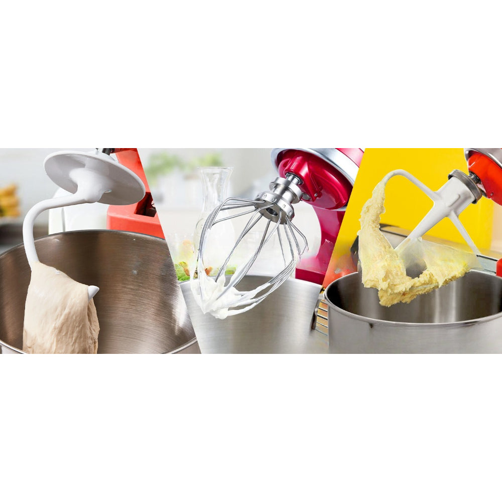 3cps/Set for KitchenAid K45WW Egg Beater K45DH Dough Hook K45B Stirring Paddle