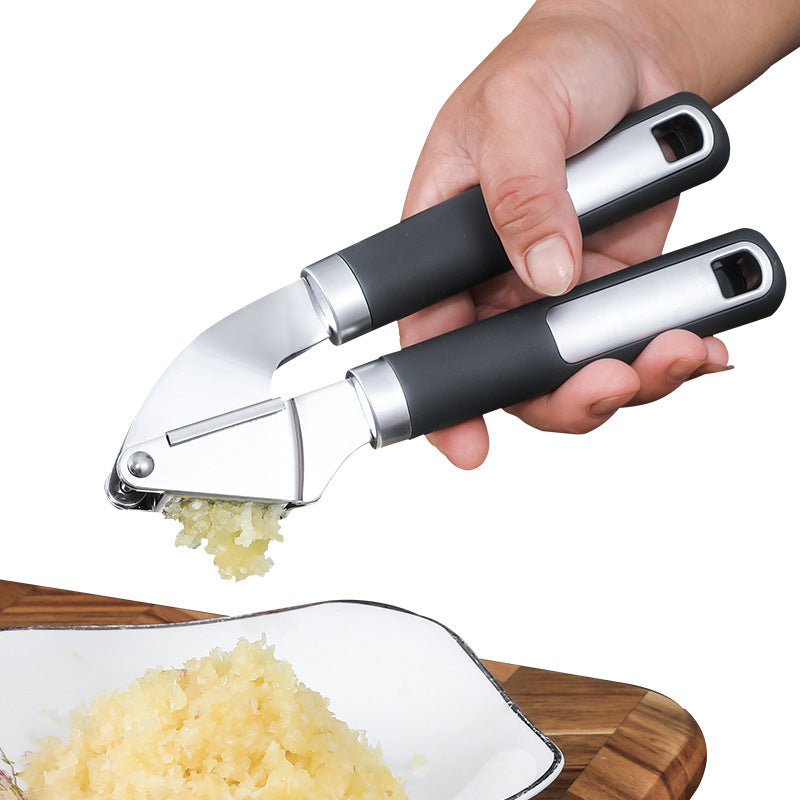 1pc Stainless Steel Garlic Press Manual Household Garlic Press