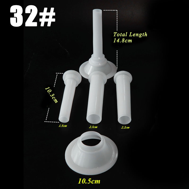 4pcs/Set Plastic Sausage Funnel Nozzle Set for Sausage Stuffer Filling Machine