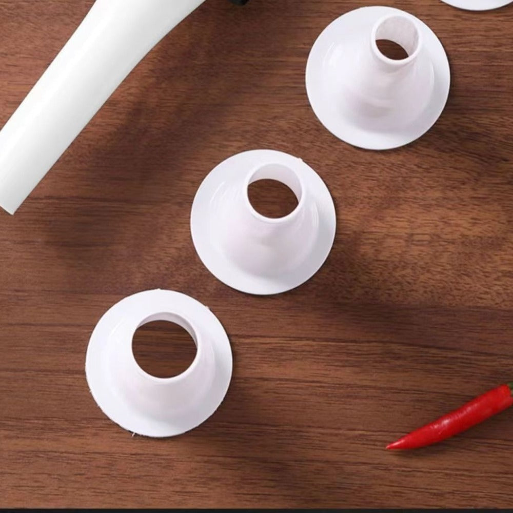 1 Set Stainless Steel Sausage Stuffer Machine With 4 Funnels