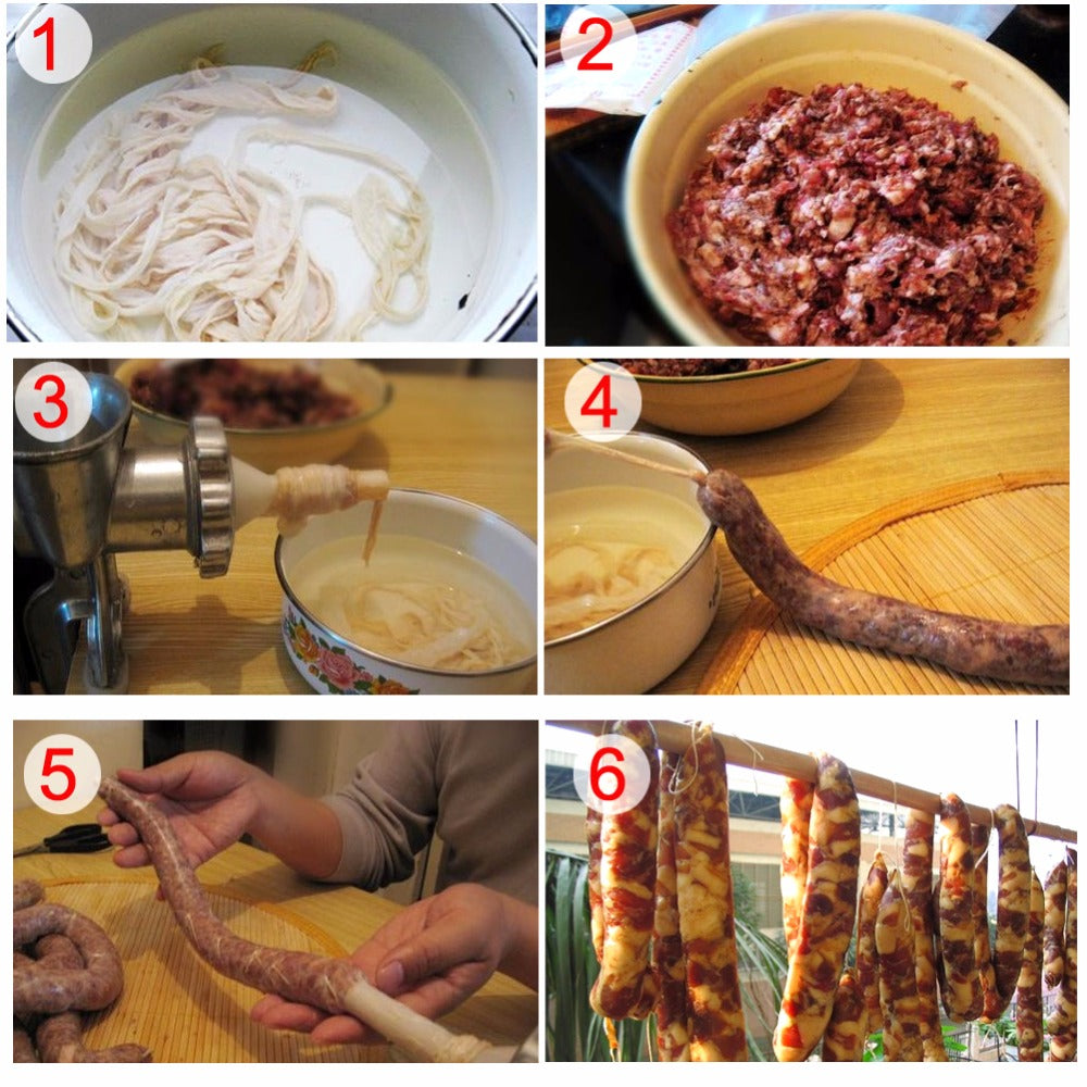 18/21/25mm Collagen Sausage Casing 3/5 Meter Meat Casing For Sausage Maker Hamburger Sausage Skin Gut Shell Filling Dry Tools