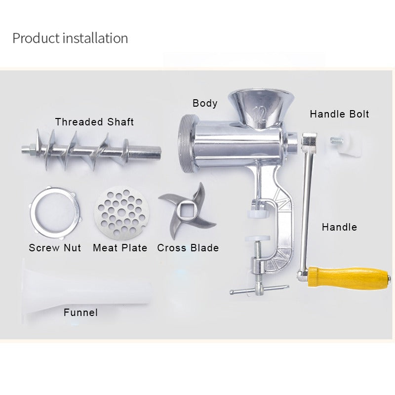 1 Set Stainless Steel Meat Grinder Multi-Function Manual Mincing Tools