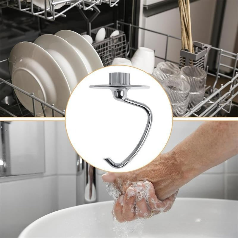 Stainless steel dough hook attachment for KitchenAid4.5-5QT tilt head stand mixer K45DH