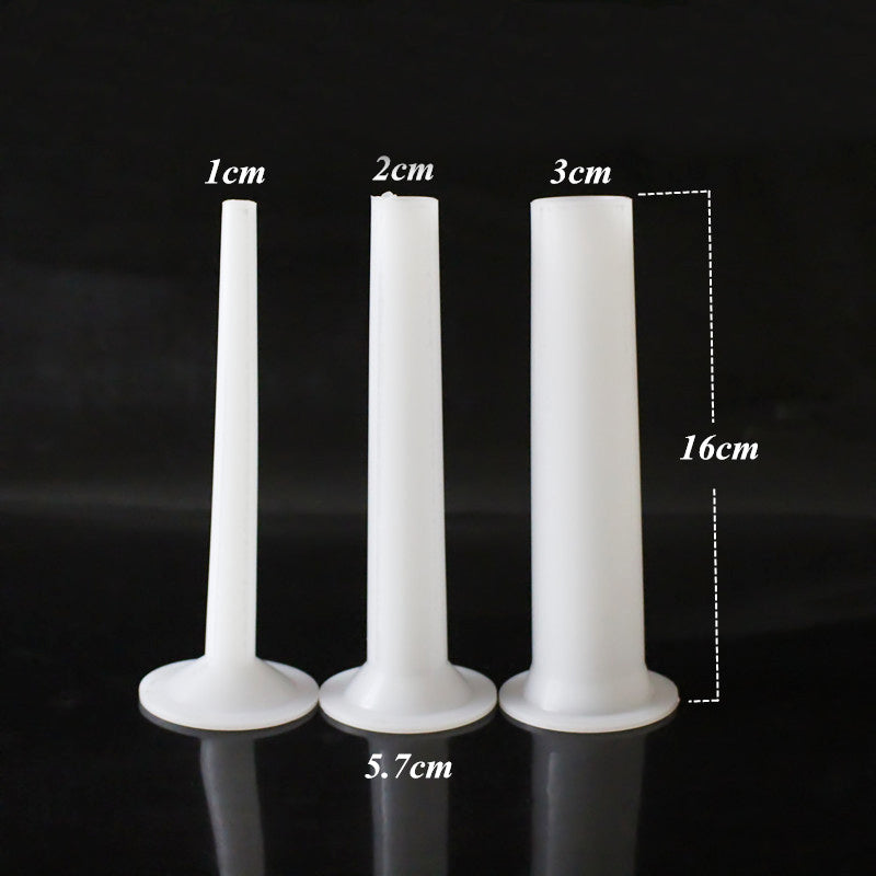 3pcs/Set 5# Extended Length Plastic Sausage Funnel 1/2/3cm