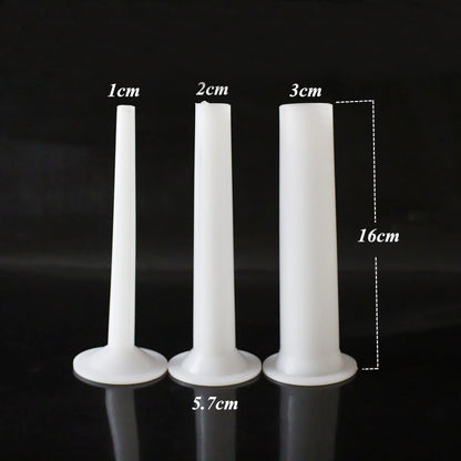 3pcs/Set 5# Extended Length Plastic Sausage Funnel 1/2/3cm