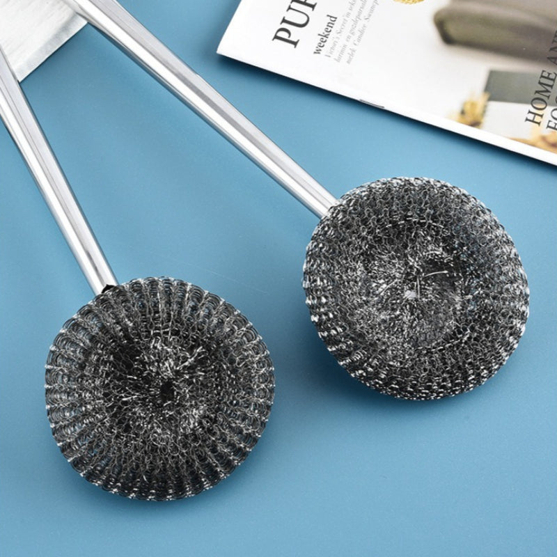 1pc Multi Functional Stainless Steel Dishwasher Brush for Household Kitchen Detachable Dishwasher with Handle