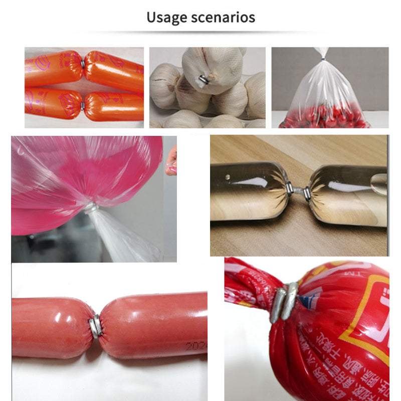 4400pcs/Box Durable Aluminum 506# U-Type Sausage Clips Strong Tensile Casing Fasteners for Sausage Making