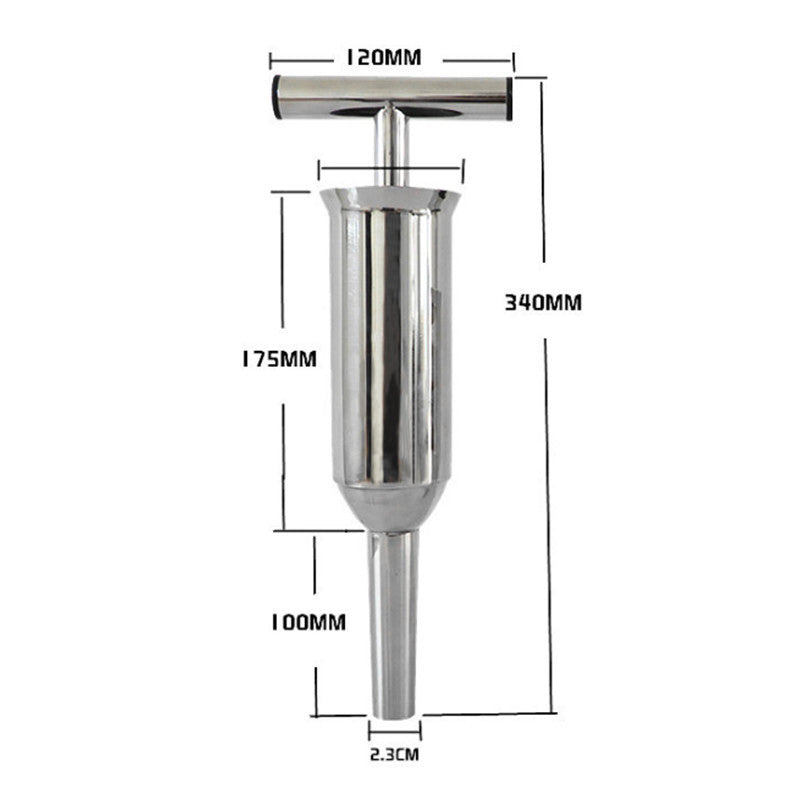 1pc Stainless Steel Heavy Hand-Push Sausage Stuffer Home Sausage Maker Tool