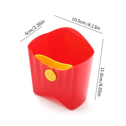 1pc Portable Plastic Chip Fries Cup Snack Storage Box