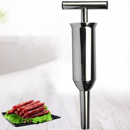 1pc Stainless Steel Heavy Hand-Push Sausage Stuffer Home Sausage Maker Tool