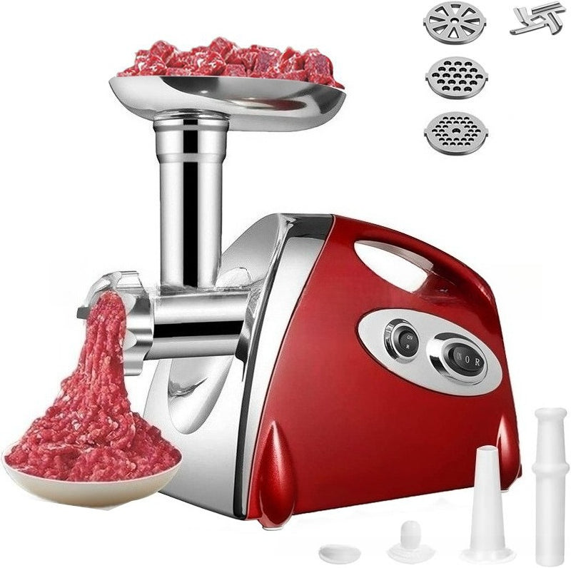 Multifunctional Electric Meat Mincer & Sausage Maker Household Meat Chopper Multi-Color Options Dual Material Blades Universal Plug for Global Use