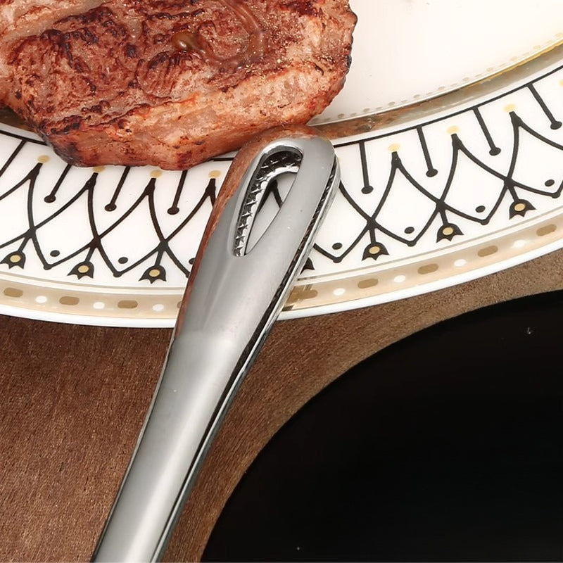 1pc Stainless Steel BBQ Tongs - Heat Resistant Food Tongs for Grilling & Kitchen Bread Serving