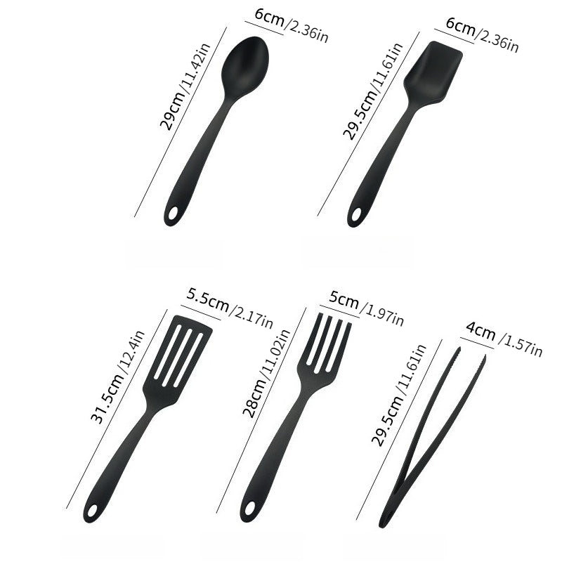 5pc/Set of Nylon Kitchenware, Kitchen Household Cooking Tools, Non-stick Spoons, Shovels, and Leaking Shovels
