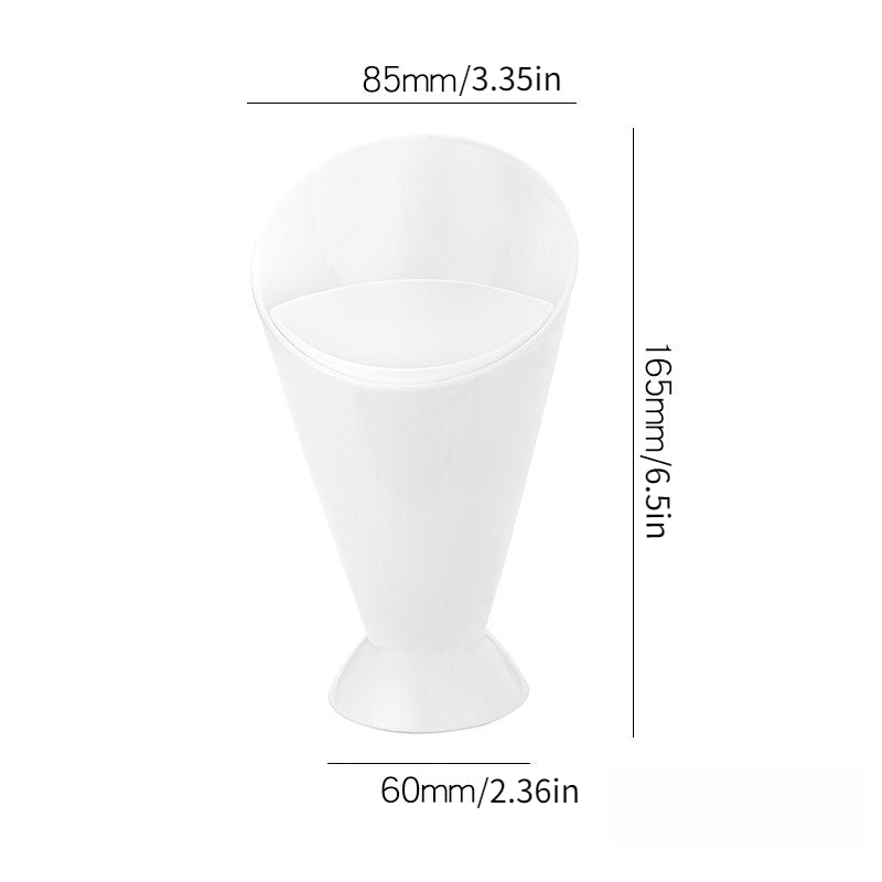 1pc French Fries Cup Vegetable Salad Cup Plastic French Fries Cup PP Salad Cup Oblique Cup Snack Cup.
