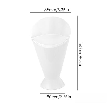1pc French Fries Cup Vegetable Salad Cup Plastic French Fries Cup PP Salad Cup Oblique Cup Snack Cup.