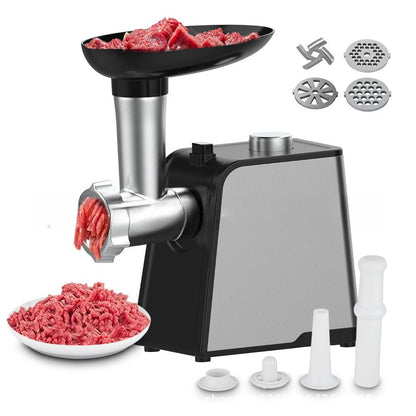 Multifunctional Electric Meat Grinder Sausage Stuffer for Home & Commercial Use Dual Material Stainless Steel/Iron 4 Plug Options