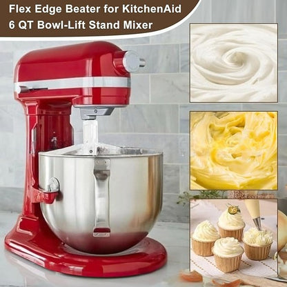 For KitchenAid 5.5-6QT Quart Flexible Silicone Mixer Paddle for Bowl Lift Mixer