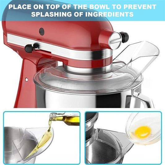 1pc For Kitchenaid4.5-5QT Plastic Splash Guard for Food Mixer Universal Diversion Cover Leak-Proof Accessory for Mixer
