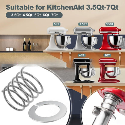Stainless Steel Spring Washer Accessory Set for KitchenAid Stand Mixer 3.5/4.5/5/6/7Qt Mixer Replacement Parts