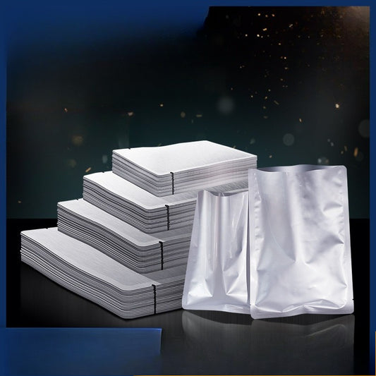 100/50pcs Thickened Aluminum Foil Bag Light-blocking Vacuum Food-grade Packaging Bag Pure Aluminum Plated Aluminum