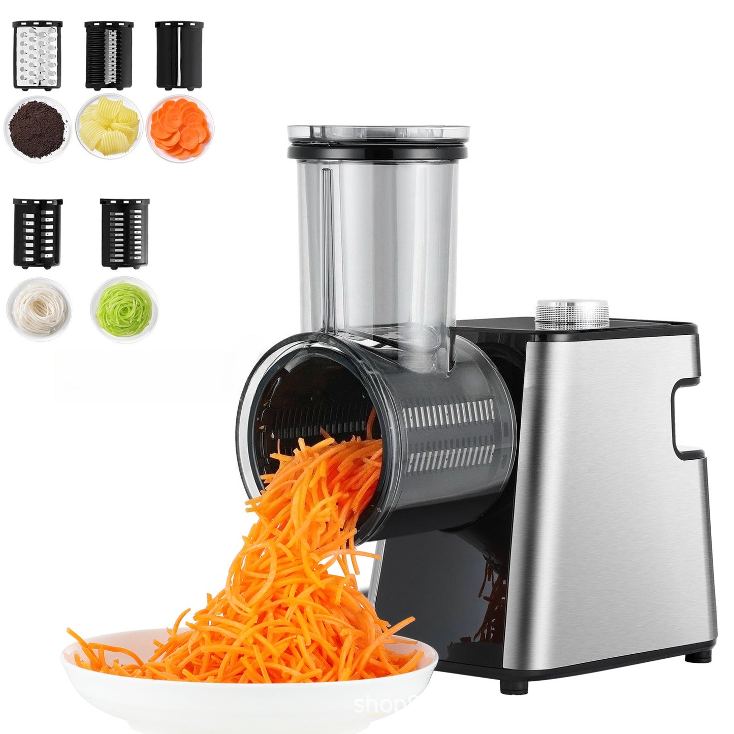 Stainless Steel Electric Vegetable Cutter Multifunctional Vegetable Shredder & Slicer Home Cheese Grinder Salad Tool