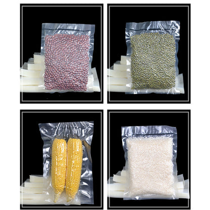 100Pcs/PackTextured Vacuum Bags Household Cooked Food Fresh-keeping Sealed Plastic Bag Compression Food Grade Packaging Reticulated Vacuum Bags