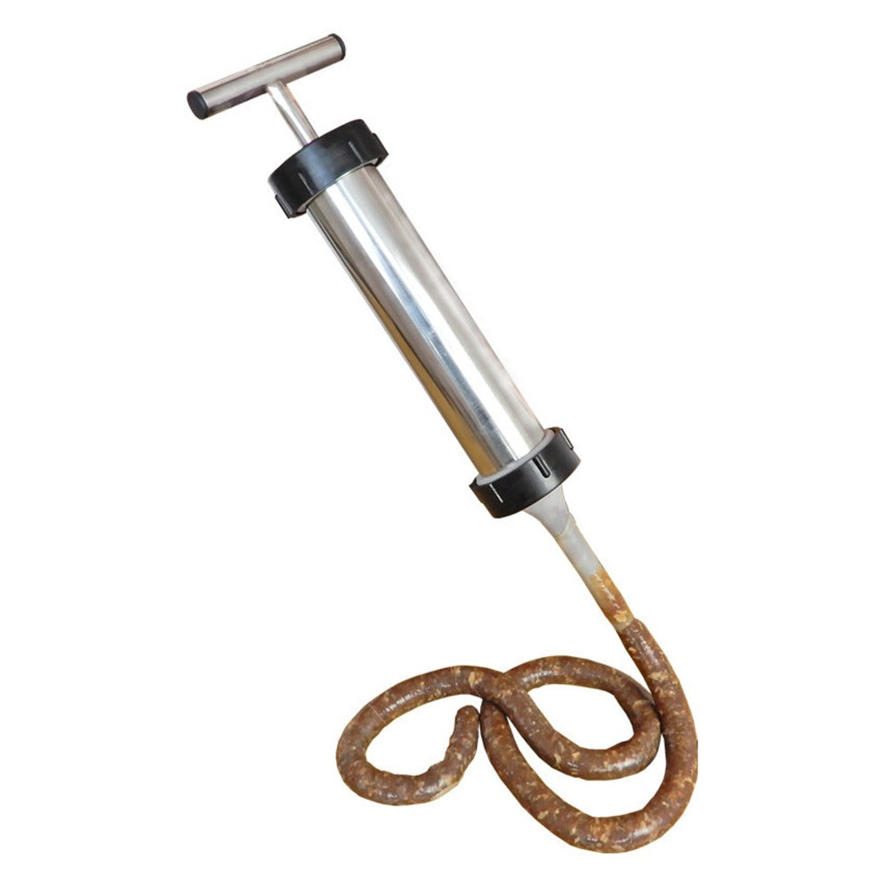 1set Stainless Steel Sausage Machine Enema with 3 Funnel Manual Sausage Filling Machine