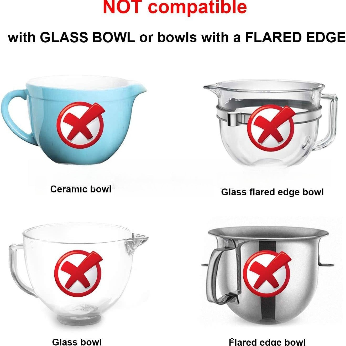 1pc For KitchenAid Polished Stainless Steel Pouring Trough Kitchen Mixing Leak-Proof Wing Feeding Trough