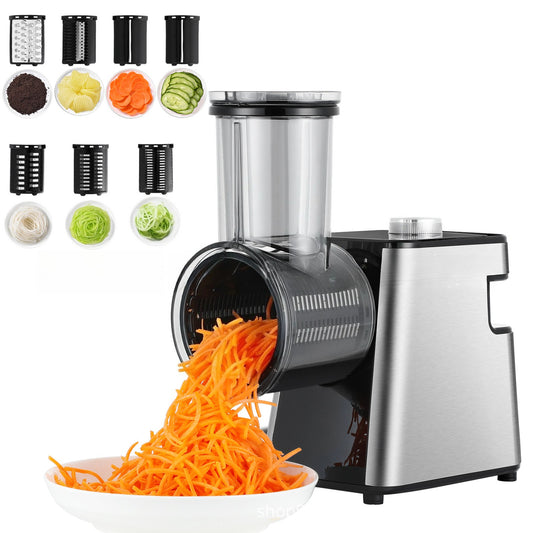 Stainless Steel Electric Vegetable Cutter Multifunctional Vegetable Shredder & Slicer Home Cheese Grinder Salad Tool