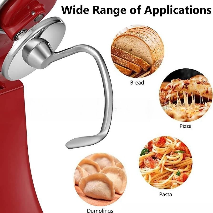Stand Mixer Kneading Hook Stainless Steel Dough Hook Rust Resistant Wear Resistant Bread Dough Kneading Mixer Accessory