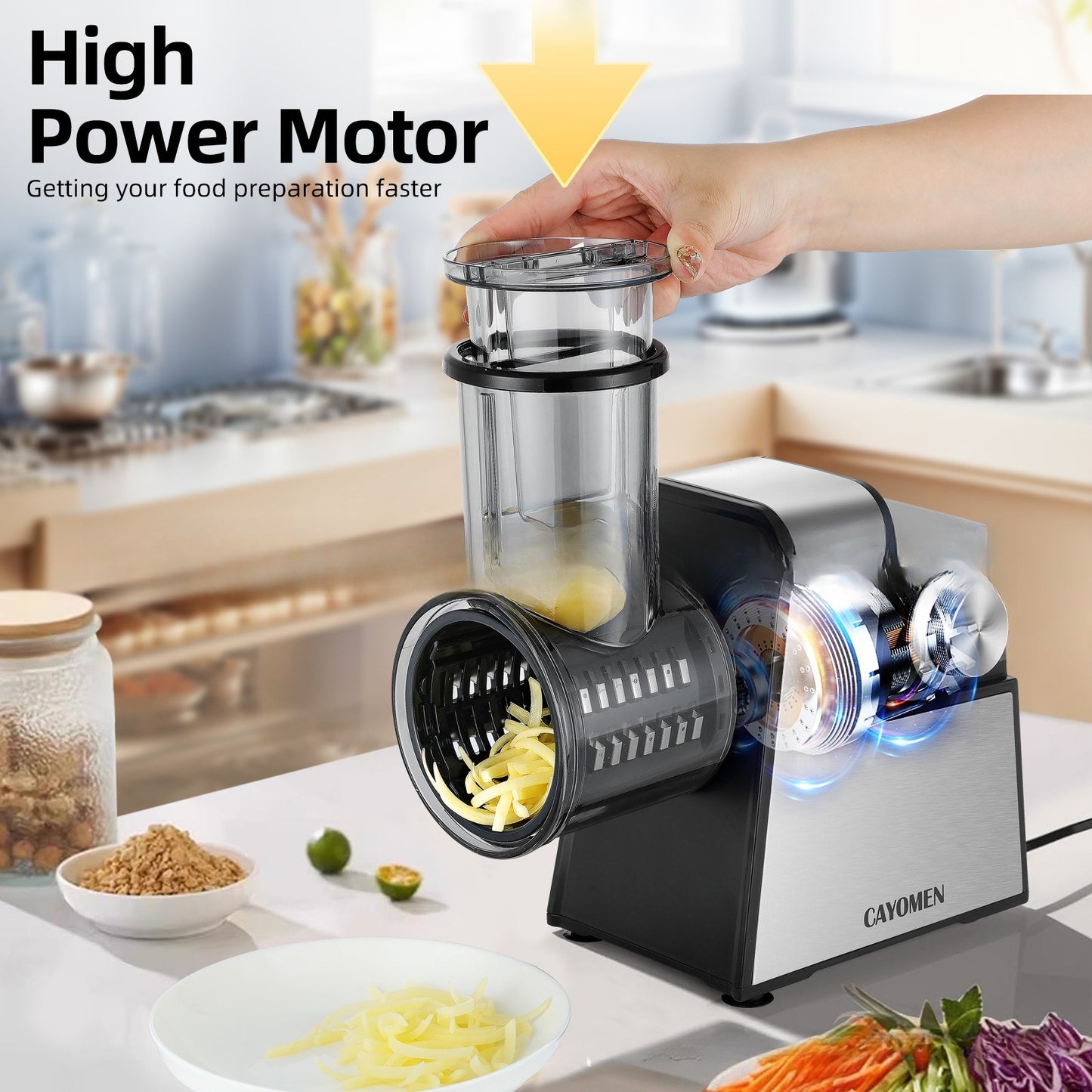 Fully Automatic Electric Vegetable Cutter Home Kitchen Multifunctional Chopper Commercial Potato & Carrot Shredder Slicer