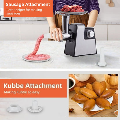 Multifunctional Electric Meat Grinder for Home Use Stainless Steel Blade Mesh Sausage Stuffer Commercial Grade Meat Mincer