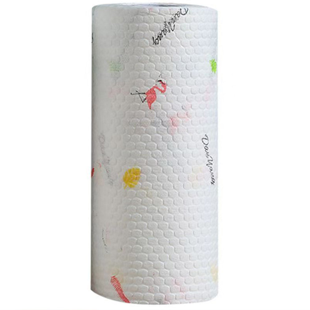 1/2 Roll Printed Kitchen Paper Towels Super Absorbent Oil Water Resistant Disposable Kitchen Towels
