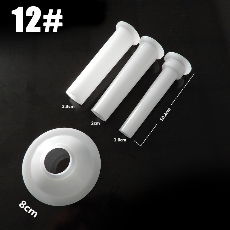 4pcs/Set Plastic Sausage Funnel  Nozzle Set for Sausage Stuffer Filling Machine