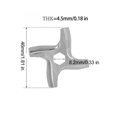 1pc Meat Grinder Blade Accessories Powder Metallurgy Knife Enema Machine Stainless Steel Blade
