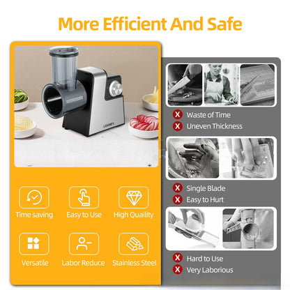 Fully Automatic Electric Vegetable Cutter Home Kitchen Multifunctional Chopper Commercial Potato & Carrot Shredder Slicer