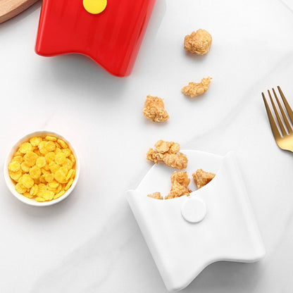 1pc Portable Plastic Chip Fries Cup Snack Storage Box