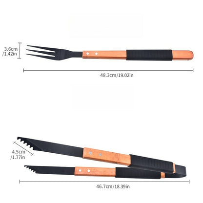 3pcs/set Outdoor Barbecue Tools Camping Multifunctional Barbecue Clip Shovel Combination