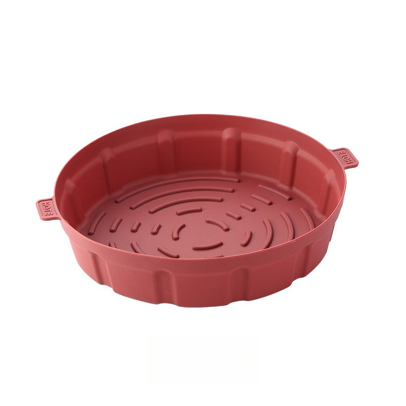 1pc Air Fryer Pad Silicone Baking Tray Tray Multifunctional Silicone Barbecue Pad High Temperature Resistant and Reusable