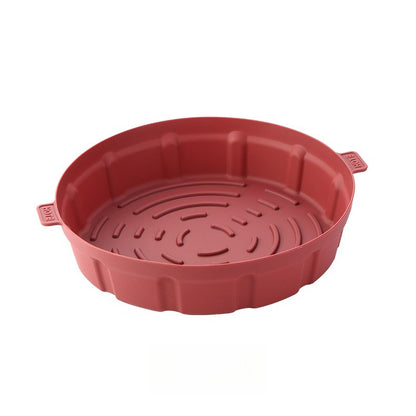 1pc Air Fryer Pad Silicone Baking Tray Tray Multifunctional Silicone Barbecue Pad High Temperature Resistant and Reusable