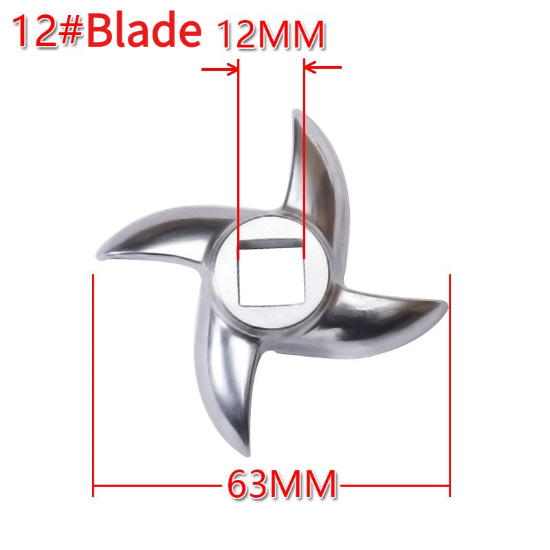 12 Type Meat Grinder Enema Accessories Knife Net Stainless Steel Orifice Plate Desktop Commercial Enema Machine Sausage Mouth Meat Grate Blade