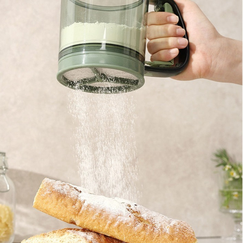 1pc Double-layer Flour Sieve Household Hand-held Filter Screen Dusting Leakage Screen Baking Tool