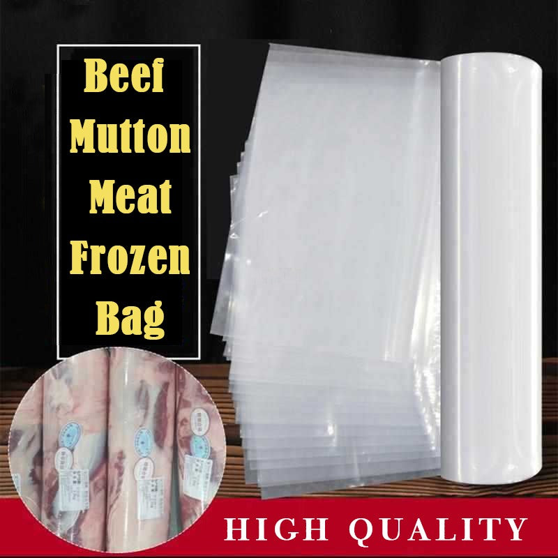 50/100pcs Frozen Meat Bags Packaging Bags Frozen Meat Refrigerator Large Medium Small Plastic Bag Disposable
