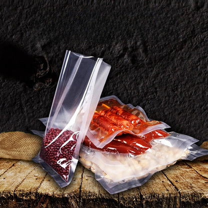 100Pcs/PackTextured Vacuum Bags Household Cooked Food Fresh-keeping Sealed Plastic Bag Compression Food Grade Packaging Reticulated Vacuum Bags