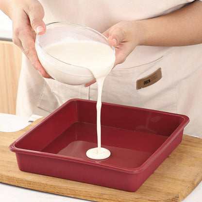 1pc Cake Mold Kitchen Household Red Square Silicone Mold Special for Hand Baking High Temperature Resistance
