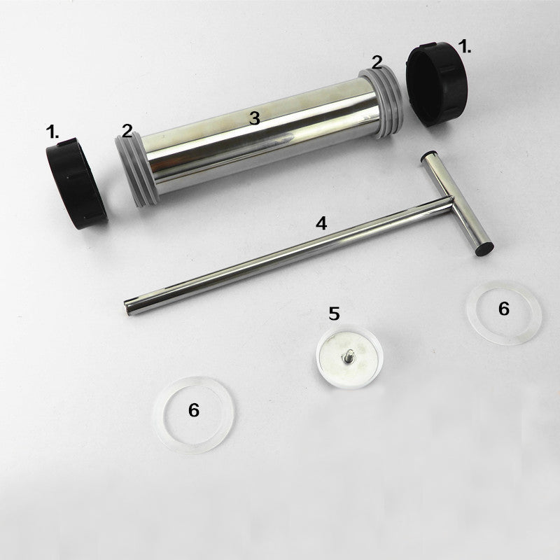 1set Stainless Steel Sausage Machine Enema with 3 Funnel Manual Sausage Filling Machine