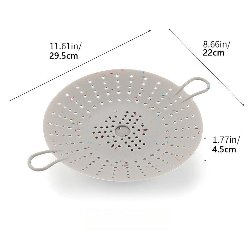 1pc Silicone Steamer Basket with Portable High-temperature Resistant Folding Steamer