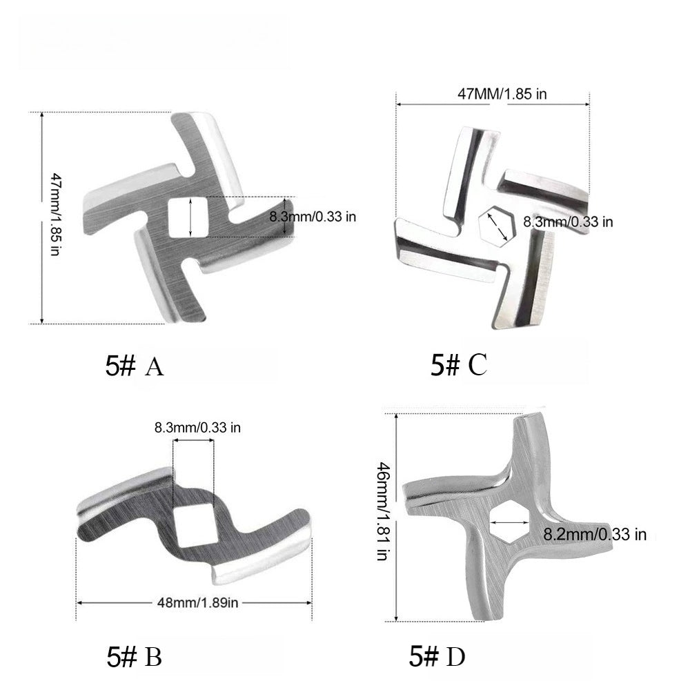 1pc Meat Grinder Blade Accessories Powder Metallurgy Knife Enema Machine Stainless Steel Blade