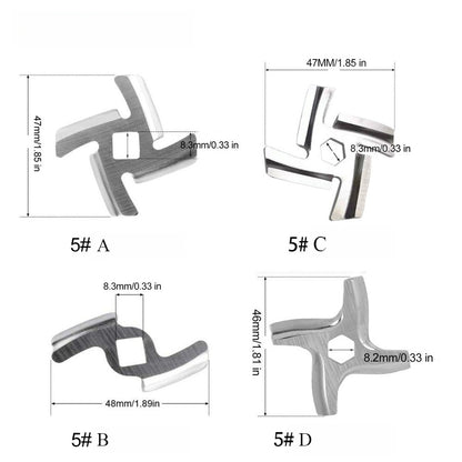 1pc Meat Grinder Blade Accessories Powder Metallurgy Knife Enema Machine Stainless Steel Blade